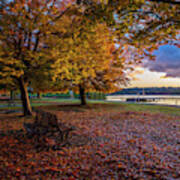 Seattle Green Lake Fall Colors Poster