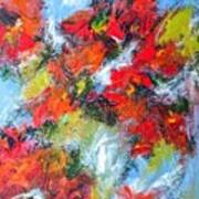 Paintings Of Semi Abstract Flowers Poster