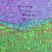 Serenity Nearby Flowers Purple Poster