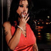 Sexy Latin Woman Smoking Fine Art Photography Poster