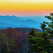 Shenandoah Fall Sunset Poster