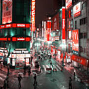 Shinjuku At Night, Tokyo Poster