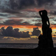 Silhouette Of A Lady Poster