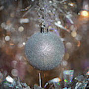 Silver Ball On Silver Tree Poster