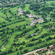 Silver Lake Country Club Golf Course In Chicago Aerial View Poster