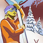 Ski The Rocky Mountains Poster