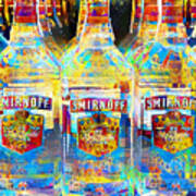 Smirnoff Vodka In Contemporary Vibrant Happy Color Motif 20200503sq Poster
