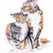 Smitten - Cats In Love Poster