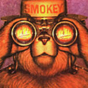 Smokey Bear With Binoculars 1987 Poster