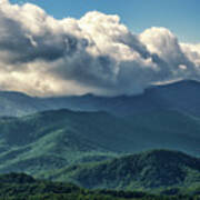 Smoky Mountains Clouds Poster