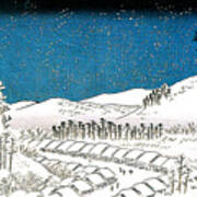 Snow Falling On A Town Mariko1851 Poster
