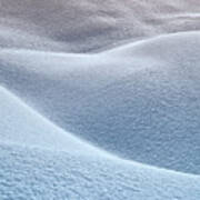 Snow Waves At Dusk Glow, Snow Dunes Poster