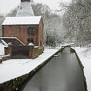 Snowy Canal Poster