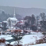 Snowy Morning In Stowe Poster