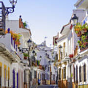 Spanish Street In Nerja Village Poster