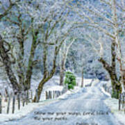 Sparks Lane, Frosted Beauty With Scripture Poster