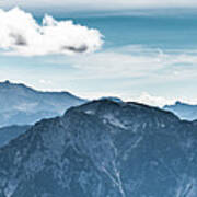 Spectacular Mountain Dachstein With Glacier In The Alps Of Austria Poster