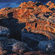 Split Mountain Sunset Closeup, Utah Poster