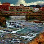 Spokane River, Downtown Spokane Wa Poster