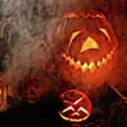 Spooky Pumpkins Poster