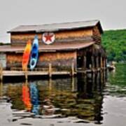 -on Golden Pond - Squam Lake Boat House -  Holderness Nh Poster