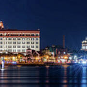 St. Augustine Bayfront At Night #2 Poster