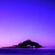 St Michael's Mount At Night Poster