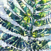 Stained Glass Fern Poster