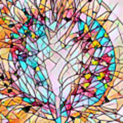 Stained Glass Spring Tree Poster