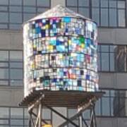 Stained Glass Watertower Poster