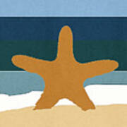 Starfish On The Beach Poster
