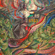States Of Mind I - The Farewells By Umberto Boccioni - Digital Enhancement Poster