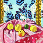 Still Life With Apples On A Pink Tablecloth By Henri Matisse 1924 Poster