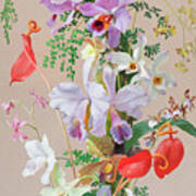 Still Life With Flowers By Jean Benner Poster