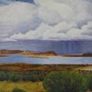 Storm At Lake Powell- Center Panel Of Three Poster