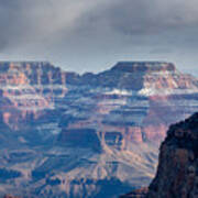 Stormy Clouds Over A Wintery Grand Canyon Poster