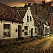 Street Of Old Brugge Poster