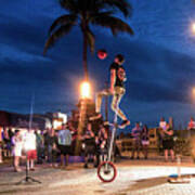Street Performers At Fort Myers Beach Poster