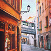 Street Scenes Of Vieux Lyon France Poster
