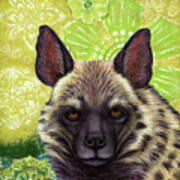 Striped Hyena Abstract Poster