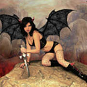 Succubus With Dagger Poster