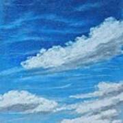 Summer Cloud 28 Painting Air Atmosphere Backdrop Background Blue Canvas Cloud Cloudscape Feel Gradation Gradient Heaven Illustration Landscape Nature Oil Painting Paints Sky Texture Watercolor Poster