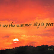Summer Sky Is Poetry Poster