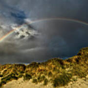 Storm Is Gone Away - Dramatic Beauty Of Rainbow At Sand Dunes Poster