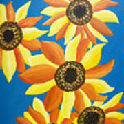 Sunflowers Five Poster
