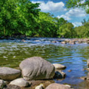 Sunny Day Stream, Landscape Photograph Poster