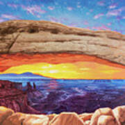 Sunrise At Mesa Arch Ut Poster