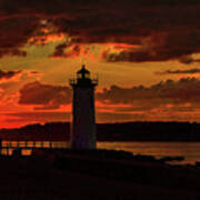 Sunrise At Portsmouth Harbor Lighthouse Poster