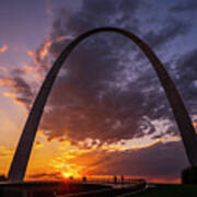 Sunrise At The Gateway Arch Poster