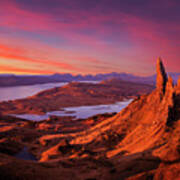Sunrise At The Old Man Of Storr, Isle Of Skye, Scottish Highlands, Scotland Poster